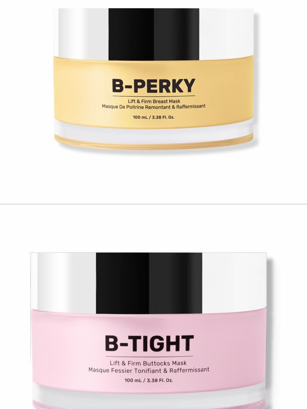 B-PERKY & B-TIGHT Lift & Firm Duo — Yellow & Pink Cream Masks